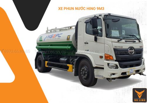 Xe phun nước rửa đường tưới cây Hino FG 9m3